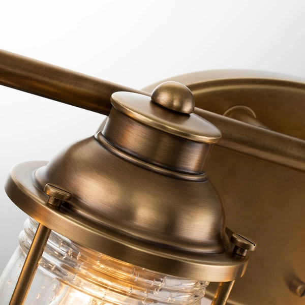 Lampa ścienna latarenki Ashland Bay QN-ASHLANDBAY4-NBR-BATH Quintiesse IP44 mosiądz