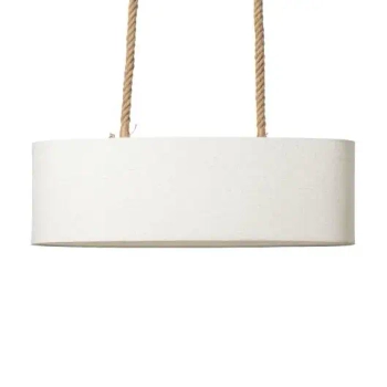 Abażurowa lampa wisząca Sailor 99195/09 nad wyspę biała brązowa