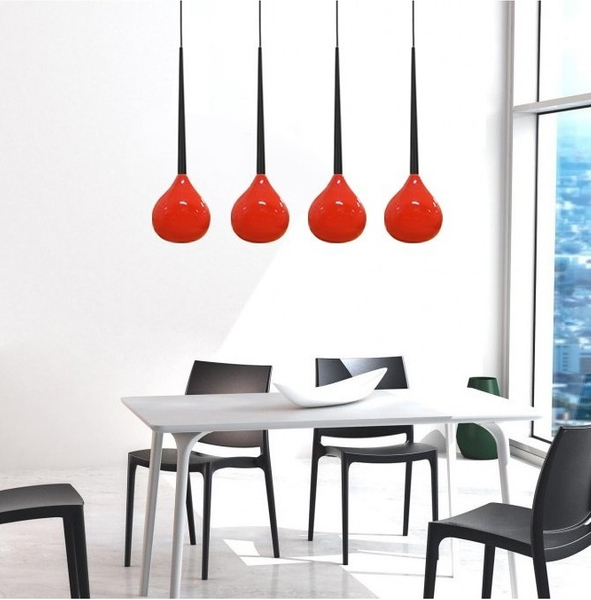 Wisząca lampa nowoczesna Aga AZ1069 Azzardo nad łóżko czarna czerwona