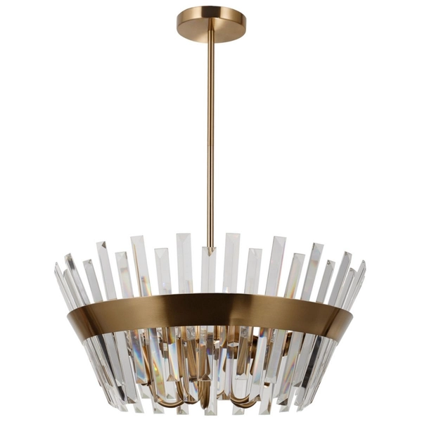 Sypialniana lampa zwisowa Altoya PND-22450-5A-HBR Italux kryształy mosiądz