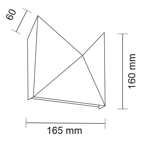 Kinkiet LAMPA ścienna AGI 7443 Shilo metalowa OPRAWA przyścienna trójkąty białe