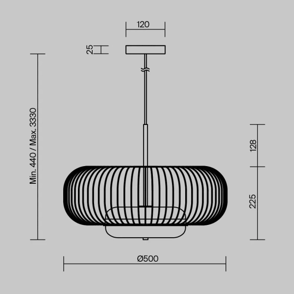 Druciana lampa wisząca Levitation MOD376PL-L30G3K LED 20W 3000K mosiądz