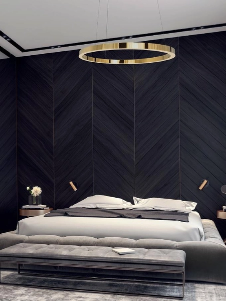 LAMPA wisząca LUXURY P0370D Maxlight LED 67W 3000K metalowa OPRAWA okrągły ZWIS pierścień ring złote