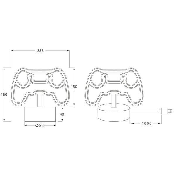 Stojąca lampka Control R55911101 LED 2W pad biały niebieski
