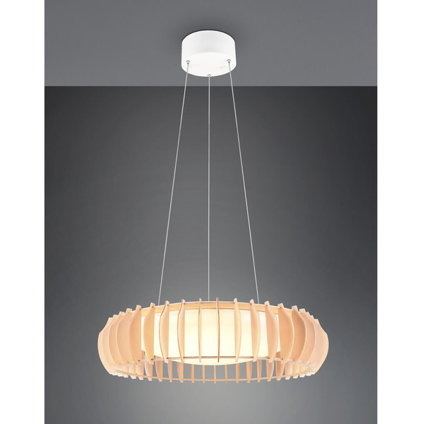 Żyrandol salonowy Monte R32171930 LED 40W 3000-6500K pilot drewno biały