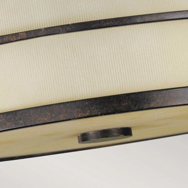 Plafon LAMPA sufitowa FE-FUSION-SF Elstead FEISS okrągła OPRAWA klasyczna abażurowa brąz