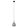 Szklana lampa wisząca Felis PND-40824-1-BK do sypialni czarna przydymiona