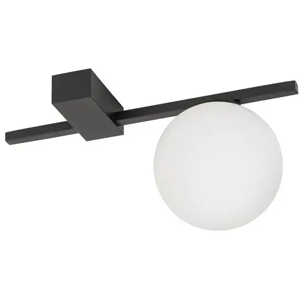 Nasufitowa lampa Pik 10299 loftowa kula czarna biała