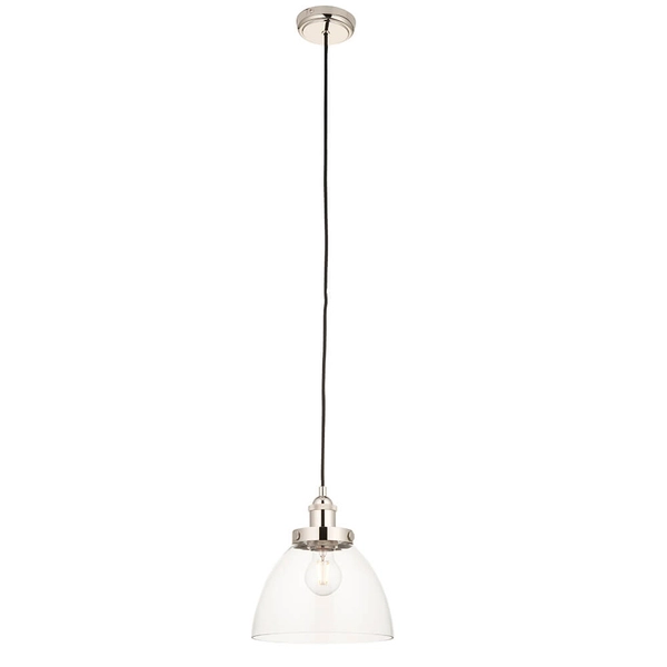 Wisząca lampa do salonu Hansen 97588 nad stół srebrny przezroczysty