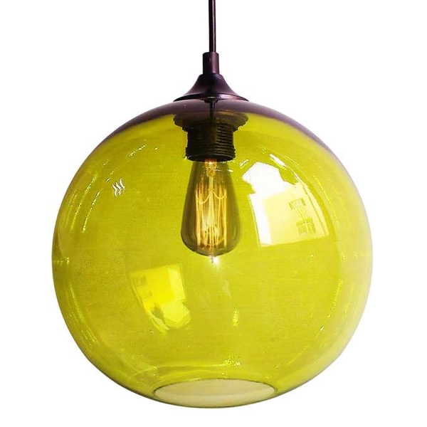 Zwisowa lampa EDISON 31-29546 szklana kula zwis loft ball zielona