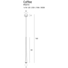 LAMPA wisząca COFFEE P0373 Maxlight metalowa OPRAWA zwis LED 7W 3000K kropla łezka drop czarna