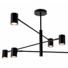 Lampa sufitowa SNOW LP-731/6P BK Light Prestige metalowe sticks czarne