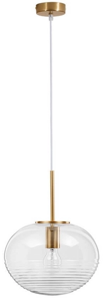 Kulista lampa wisząca Haina nad stół złota przezroczysta