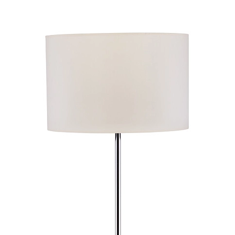 Podłogowa lampa klasyczna 8981 pokojowa z abażurem chrom ecru