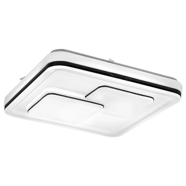 Kwadratowy plafon Hecate z efektem gwiazd LED 40W 4000K czarny biały
