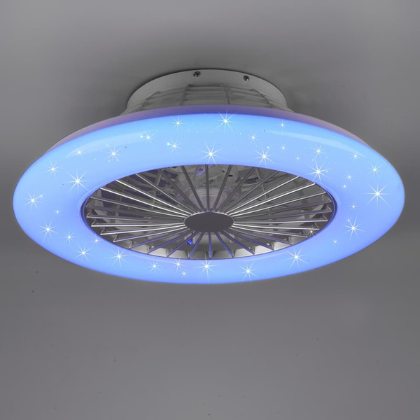 Wentylator sufitowy STRALSUND R62522987 RL Light LED 30W 3000-6500K RGB plafon okrągły srebrny