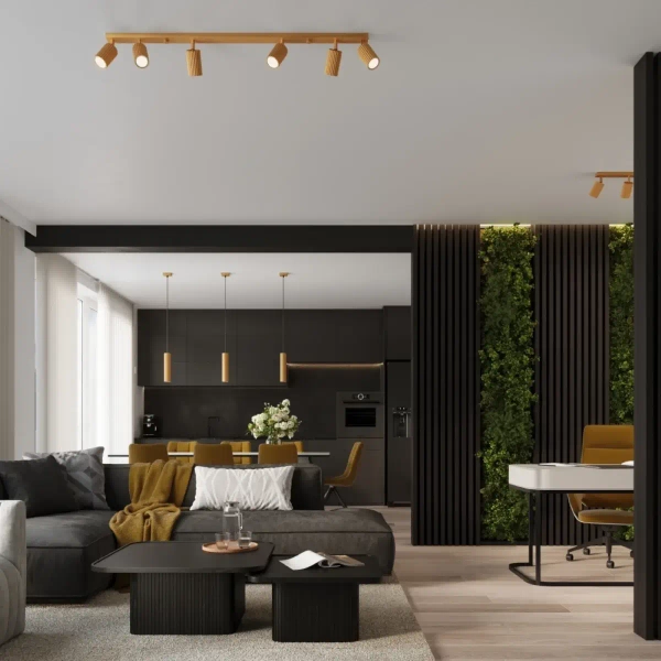 Lampa sufitowa wielopunktowa KARBON SL.1565 regulowana złota