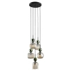 Szklana salonowa lampa wisząca Sophia Green 11149 ryflowana zielony