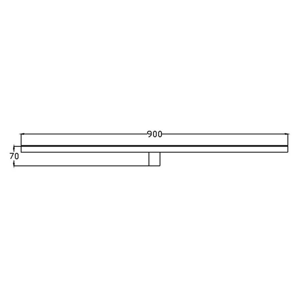 Salonowy kinkiet nad obraz Nevada LP-778/1W XXL BK LED 32W 4000K IP44 nowoczesny czarny