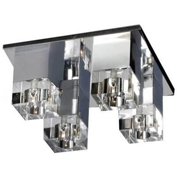 Lampa sufitowa Box kwadratowa do holu glamour chrom crystal