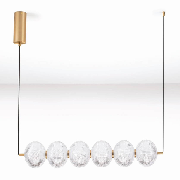 Lampa wisząca TIPUANI LE44625 LED 34W 3000K bubbles złota przezroczysta