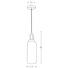 Industrialna lampa wisząca 19176 szklana do salonu nad stół mosiądz szary
