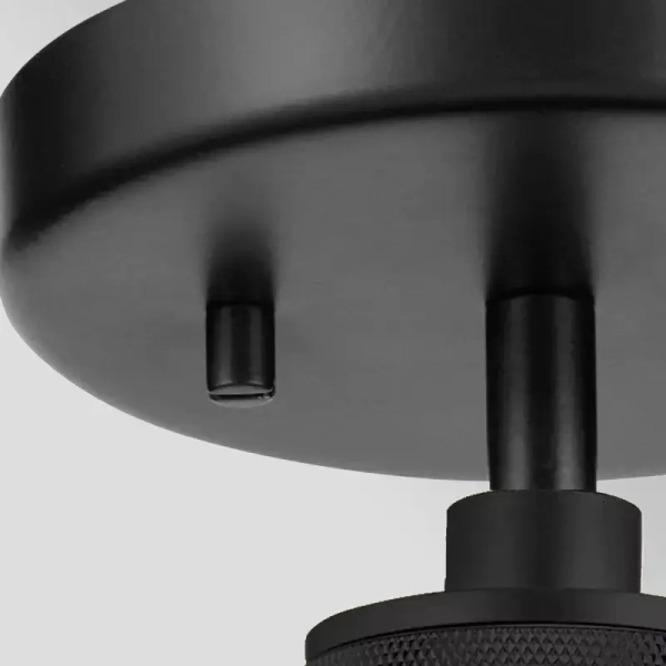 Wisząca szklana lampa Hampstead przydymiona czarna industrialna 1xE27 1-p ELS-HAMPSTEAD-P-BLK