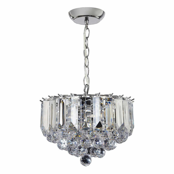 Salonowa lampa wisząca Fargo FARGO-12CH Endon glamour chrom przezroczysta