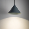 Metalowa lampa stożkowa ZENITH 11491 zwis szary błękit