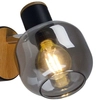 Loftowa LAMPA ścienna FUMOSO 1350022 Nave szklana OPRAWA regulowany kinkiet czarny przydymiony