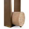 Stolik do nowoczesnych wnętrz CAVEA MM001501100371 trawertyn metal 40cm