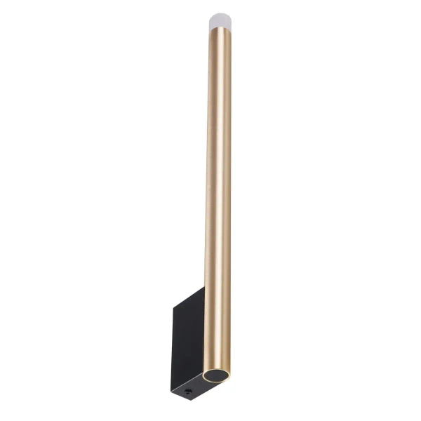 Podłużna lampa ścienna do salonu Glam 326829 metalowa złota czarna