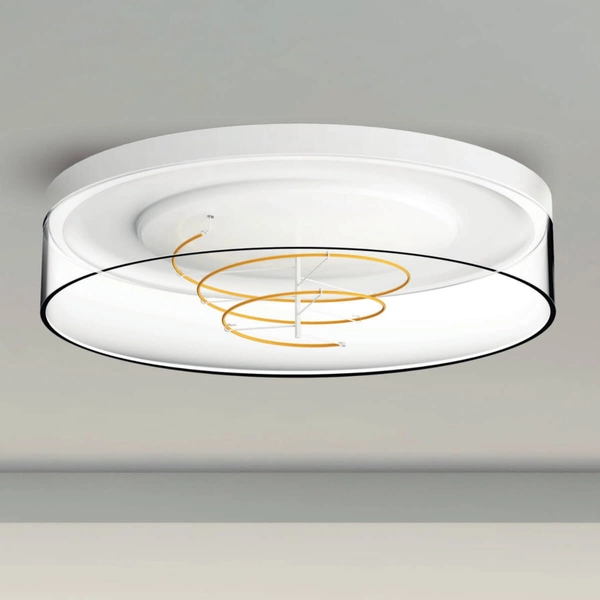 Plafon szklany Nolan 1004 Zumaline LED 17W 2700K ściemnialny przezroczysty