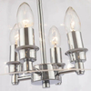 Wisząca lampa retro Prague szklany zwis na łańcuchu chrom
