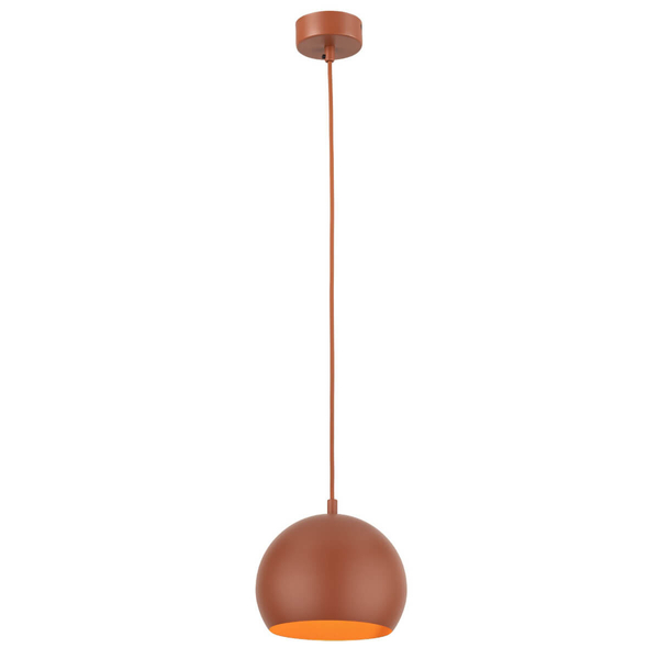 Lampa zwisająca Zoe 10174 do gabinetu bańka półokrąg ceglana