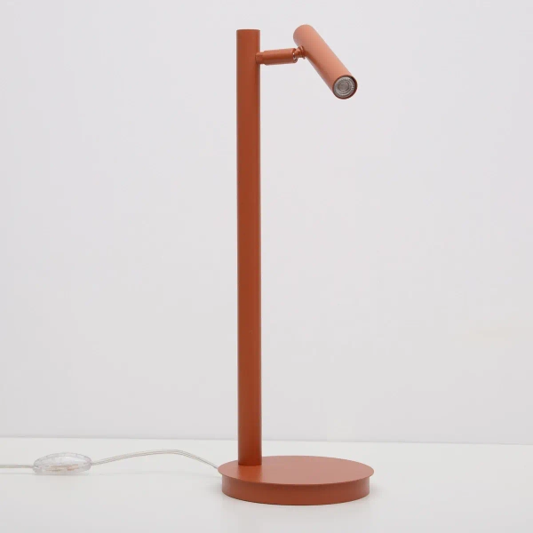 Regulowana stołowa lampa Sopel 41475 do salonu tubka ceglana