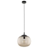 Szklana lampa wisząca do sypialni VIBE 4676 kula czarny bursztynowy