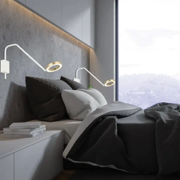 Wisząca lampa nowoczesna 20254 LED 5W 3000K szklana biały czarny