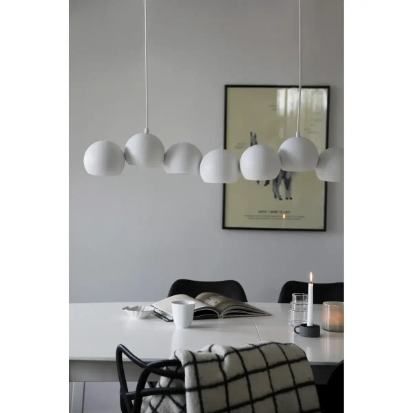 Molekułowa lampa wisząca Cupolo 108859 nad stół metalowa do jadalni biała