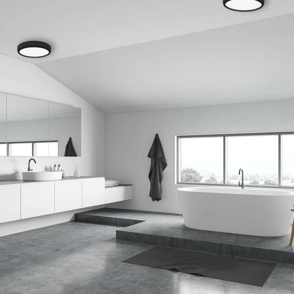 Plafon LAMPA sufitowa GEA ML6394 Milagro okrągła OPRAWA metalowa LED 36W 3000K - 6000K z pilotem czarna