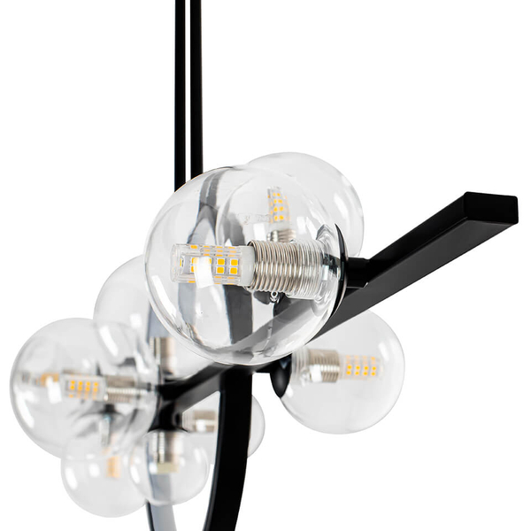 Wisząca lampa Alure Line Twin MSE010100347 Moosee LED 17W 3000K  kule czarne