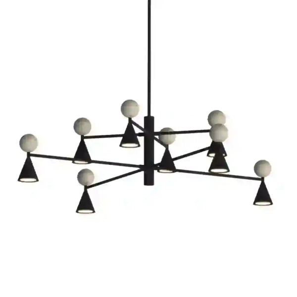 Loftowy żyrandol BINGO czarny P0685 1xLED 57W 3000K trawertyn