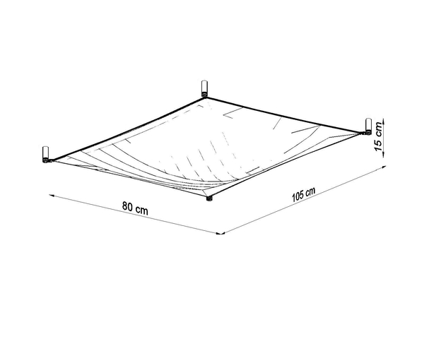 LAMPA sufitowa SL.0737 prostokątna OPRAWA plafon materiałowy biały