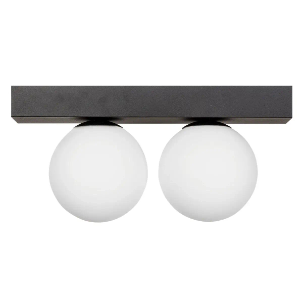 Natynkowa lampa kulista SPHERE 1205 Zumaline sufitowa czarny biały