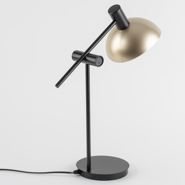 Lampka nocna z kloszem Artis 50357 Sigma z włącznikiem czarna złota