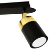 Sufitowa LAMPA loftowa JOKER MLP6124 Milagro reflektorowy plafon metalowy czarny złoty