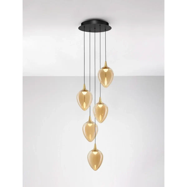 Nowoczesna lampa sufitowa VAZENDO LE45120 LED 30W 3000K złoty czarny