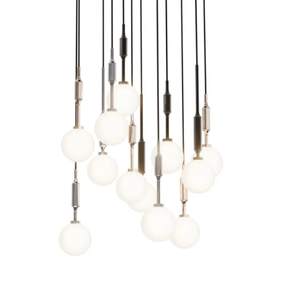 Jadalniana wisząca lampa Ero Multicolor XII OR86409 kaskada czarna chrom