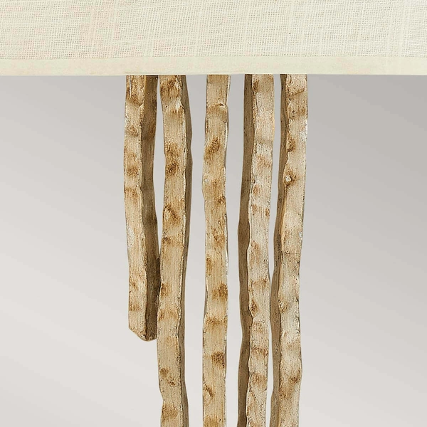 Materiałowy kinkiet ścienny Spyre HK-SPYRE2-CPG Hinkley złoty beżowy