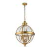 Wisząca lampa retro Adams FE-ADAMS-4P-BB Feiss przezroczysta mosiądz